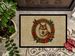 Akita Christmas Flowers Doormat Front Door Mat Indoor Outdoor Rugs For Entryway, Non Slip Washable Low Pile, 24H X 36W_maomaolike.com