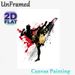 Muay Thai Themed Painting Poster, Dynamic Splash Ink Style Poster, Energetic Kicking Fighter Silhouette With Red & Gold Splatters, Ideal Decor For_maomaolike.com