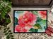 Alabama Camellia In Watercolor Doormat Front Door Mat Indoor Outdoor Rugs For Entryway, Non Slip Washable Low Pile, 24H X 36W_maomaolike.com