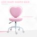 Heart Love Shaped Back Design Office Chair With Adjustable Height, Pink_maomaolike.com