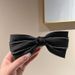 Exquisite big bow high-grade rhinestone hairpin hairband simple diamond-studded temperament spring clip hairpin ponytail clip for women_maomaolike.com