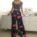 2023 Women's Fashion One Shoulder Print Temperament Commuter Casual High Waist Jumpsuit Women_maomaolike.com