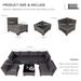 7-Piece Outdoor Patio Furniture Sets, All-Weather Wicker Rattan Sectional Sofa, Modern One Glass Coffee Table And Washable Seat Cushion (Gray)_maomaolike.com