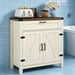 Modern Farmhouse Sideboard With Storage, Buffet Cabinet With 2 Barn Doors And Drawer_maomaolike.com