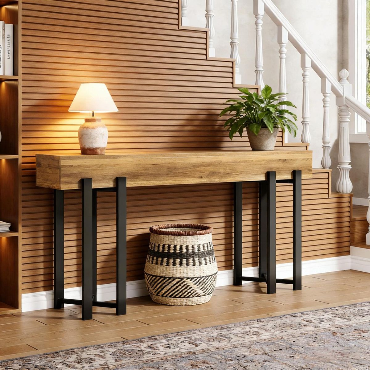 Console Table, Wooden Sofa Table Hallway Foyer Table_maomaolike.com