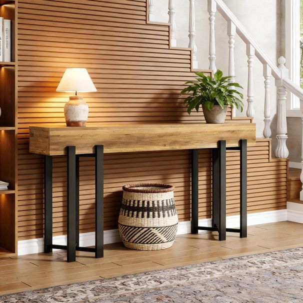 Console Table, Wooden Sofa Table Hallway Foyer Table_maomaolike.com