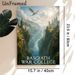 Basgiath War College Fantasy Painting Poster, Misty Canyon & Castle With Flying Dragon Poster, Immersive Magical Vibe Ideal For Bedroom, Study Room_maomaolike.com