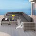 7-Piece Outdoor Patio Furniture Sets, All-Weather Wicker Rattan Sectional Sofa, Modern Two Glass Coffee Table And Washable Seat Cushion (Grey)_maomaolike.com