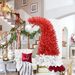 6 Ft Hinged Fraser Fir Artificial Fir Bent Top Christmas Tree, Bendable Santa Hat Style Christmas Tree Holiday Decoration W/1,250 Lush Branch Tips, 300 LED Lights_maomaolike.com