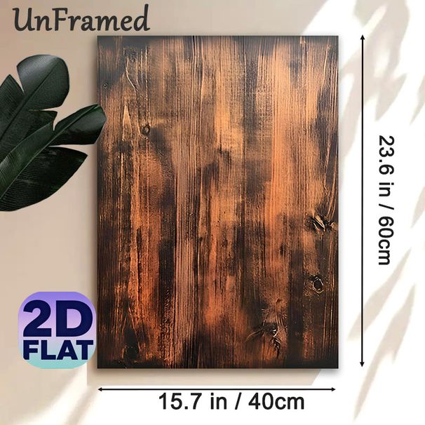 Vintage Wood Grain Painting Poster, Warm-toned Rustic Textured Wood Pattern Poster, Brings Natural Rustic Ambiance For Living Room, Study And Dining_maomaolike.com
