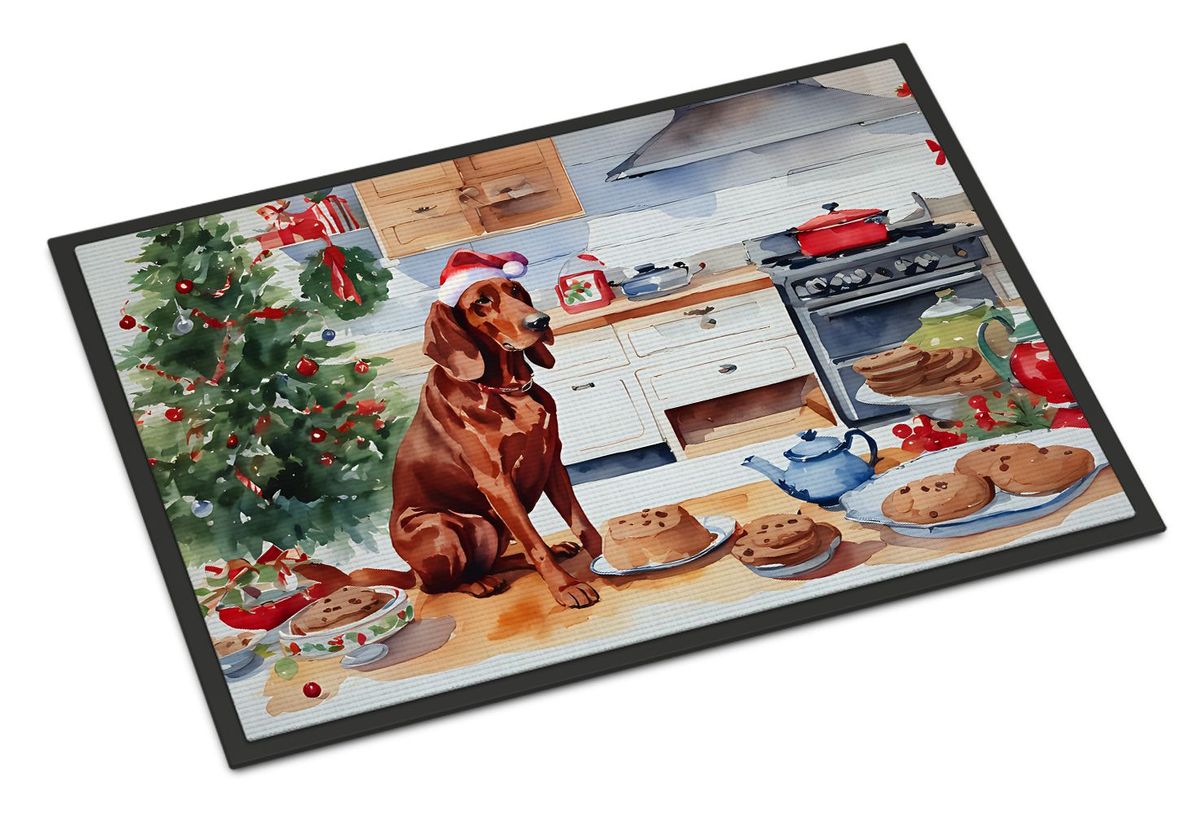 Redbone Coonhound Christmas Cookies Doormat Front Door Mat Indoor Outdoor Rugs For Entryway, Non Slip Washable Low Pile, 24H X 36W_maomaolike.com