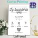La Buanderie Laundry Themed Painting Poster, Minimalist Black & White Hand-drawn Poster, Vintage Laundry-inspired Design Ideal For Laundry Room Decor_maomaolike.com