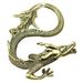 Antique Dragon Ornament Solid Brass Tea Pet Handheld Piece Home Office Desktop Decoration Copper Craft_maomaolike.com