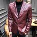 Men's Clothing Leather Suit Autumn New Casual Jacket Style Slim Lapel Leather Suit Leather Jacket Men's_maomaolike.com