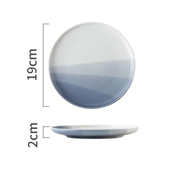 European Creative Ceramic Steak Western Tableware Pasta Household Round Dish Breakfast Cake Plate_maomaolike.com