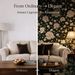 Elegant Vintage Floral Wallpaper – Dark Botanical Design, Peel & Stick, Timeless Luxury Wall Decor_maomaolike.com