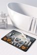 Old English Sheepdog Spooky Halloween Memory Foam Kitchen Mat Machine Washable Anti-Fatigue Mat Cushion Comfort Bath Mat Or Kitchen Rug_maomaolike.com