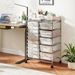 Rolling Storage Cart 15-Drawer Trolley With Chrome Plated Metal Frame_maomaolike.com