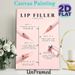 Lip Filler Timeline Painting Poster, Clean Minimalist Soft Pink Infographic Poster, Informative Lip Filler Recovery Guide For Beauty Clinics_maomaolike.com