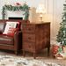 Wood Nightstand, Fully Assembled Narrow Side Table With 3 DrawersB_maomaolike.com