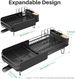 Large Expandable Dish Drying Rack For Kitchen Counter, 19.3-29.4 In, Black_maomaolike.com