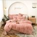 Duvet Cover , Luxury 3 Pieces Cozy Plush Long Shaggy Fluffy Bedding Set With Zipper Closure, Comforter Not Included_maomaolike.com