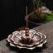 Antique Style Lotus Pure Copper Sandalwood Tray Holder Incense Stick Home Indoor Tea Ceremony Creative Agarwood Aromatherapy Burne_maomaolike.com