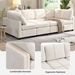 103" Sectional Sofa Couch Sofa Bed U-shaped Sofa With Two Movable Ottoman And Three USB Ports For Living Room_maomaolike.com