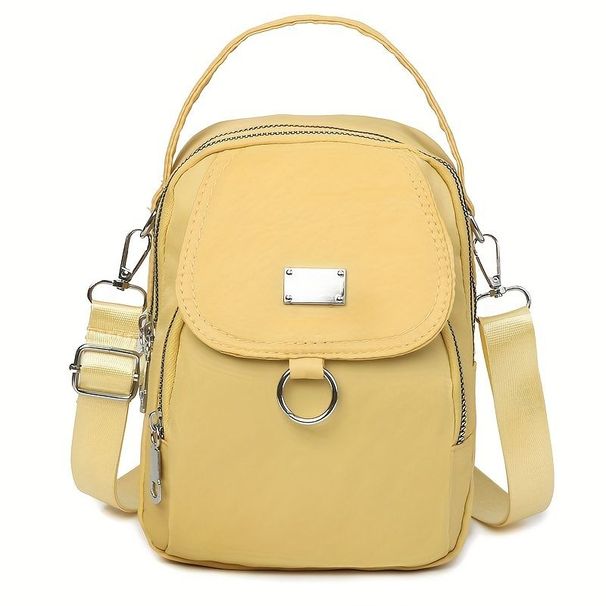 Yellow Water-Proof Women Crossbody Bag Multi Compartment Mobile Phone Bag Women Messenger Bag Casual Oxford Cloth Women Bag Shoulder_maomaolike.com