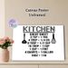 Kitchen Measurement Cheat Sheet Painting Poster, Minimalist Black & White Graphic Poster, Practical Cooking Measurement Reference For Home Kitchen_maomaolike.com