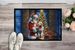 Bedlington Terrier And Santa Claus Doormat Front Door Mat Indoor Outdoor Rugs For Entryway, Non Slip Washable Low Pile, 24H X 36W_maomaolike.com