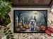 English Bulldog Spooky Halloween Doormat Front Door Mat Indoor Outdoor Rugs For Entryway, Non Slip Washable Low Pile, 24H X 36W_maomaolike.com
