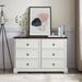 Modern Farmhouse 6-Drawer Chest Of Drawers For Bedroom, Wooden Bedroom Drawer Dresser With 6 Storage Drawers,6 Drawer Dresser Chests For Bedroom_maomaolike.com