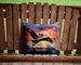 Pelican Fiery Sunset Throw Pillow Machine Washable, Indoor Outdoor Decorative Pillow For Couch, Bed Or Patio, 14Hx14W_maomaolike.com