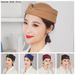 Hot Sale Womn Elgant Stwardss Cadt Uniform Caps Wool Flt Pillbox Air Hostsss Brt Hat Costum Cosplay Musical_maomaolike.com
