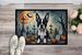 Boston Terrier Spooky Halloween Doormat Front Door Mat Indoor Outdoor Rugs For Entryway, Non Slip Washable Low Pile, 24H X 36W_maomaolike.com