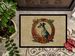 Greyhound Christmas Flowers Doormat Front Door Mat Indoor Outdoor Rugs For Entryway, Non Slip Washable Low Pile, 24H X 36W_maomaolike.com