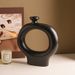 Creative Retro Black And White Striped Ceramic Vase High-end Flower Arrangement Model Living Room Decoration_maomaolike.com