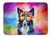Border Collie Hippie Dawg Memory Foam Kitchen Mat Machine Washable Anti-Fatigue Mat Cushion Comfort Bath Mat Or Kitchen Rug_maomaolike.com
