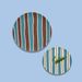 Striped Bamboo Fiber Eco-Friendly Tableware Shatter-Resistant Dessert Plate Ins_maomaolike.com