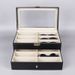 Unisex PU leather 12 pairs of double-layer glasses box sunglasses Sunglasses storage display packaging box_maomaolike.com