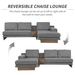114" L-shaped Sofa Sectional Sofa With Two USB Ports And Two Power Sockets, A Storage Drawer And A Reversible Chaise Lounge For Living Room_maomaolike.com