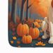 White Boxer Fall Memory Foam Kitchen Mat Machine Washable Anti-Fatigue Mat Cushion Comfort Bath Mat Or Kitchen Rug_maomaolike.com