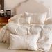 Wholesale French Princess Style Pure Four-Piece Lace Small Flowers Naked Sleep 100% Long-Staple Cotton 4-Piece Set_maomaolike.com