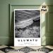 Uluwatu Ocean Wave Painting Poster, Monochrome Minimalist Crashing Sea Wave Scene Poster, Calming Coastal Decor Ideal For Living Room, Bedroom And_maomaolike.com