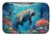 Manatee And Coral Reefs Dish Drying Mat Absorbent Dish Drying Mat Pad For Kitchen Counter Dish Drainer Mat For Countertop, 14 X 21", Multicolor_maomaolike.com