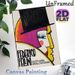 Federico Fellini Themed Abstract Portrait Painting Poster, Vibrant Retro Stylized Face Art Poster, Eye-catching Artistic Decor Ideal For Living Room_maomaolike.com