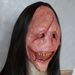 Halloween Horror Long Hair Demon Mask Red Face Demon Mask Toothy Demon Latex Long Hair Mask_maomaolike.com