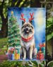 Keeshond Christmas Reindeer Garden Flag Mailbox Flag Decorative Yard Flag Banner Outside Patio Artwork Yard Flower Beds, Garden Size, Multicolor_maomaolike.com