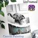 Elephant Bath Themed Painting Poster, Monochrome Whimsical Poster, Playful Elephant In Vintage Bathtub With Foam Design, Brings Lighthearted Charm_maomaolike.com